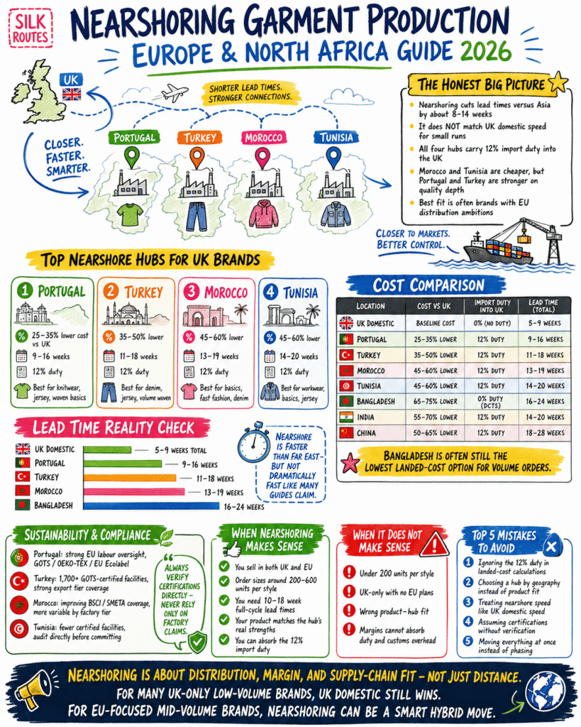 Nearshoring garment production infographic guide