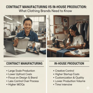 Contract Manufacturing vs In-House Production: What Clothing Brands Need to Know