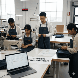 Fast Turnaround Clothing Manufacturers UK: 2-Week Production