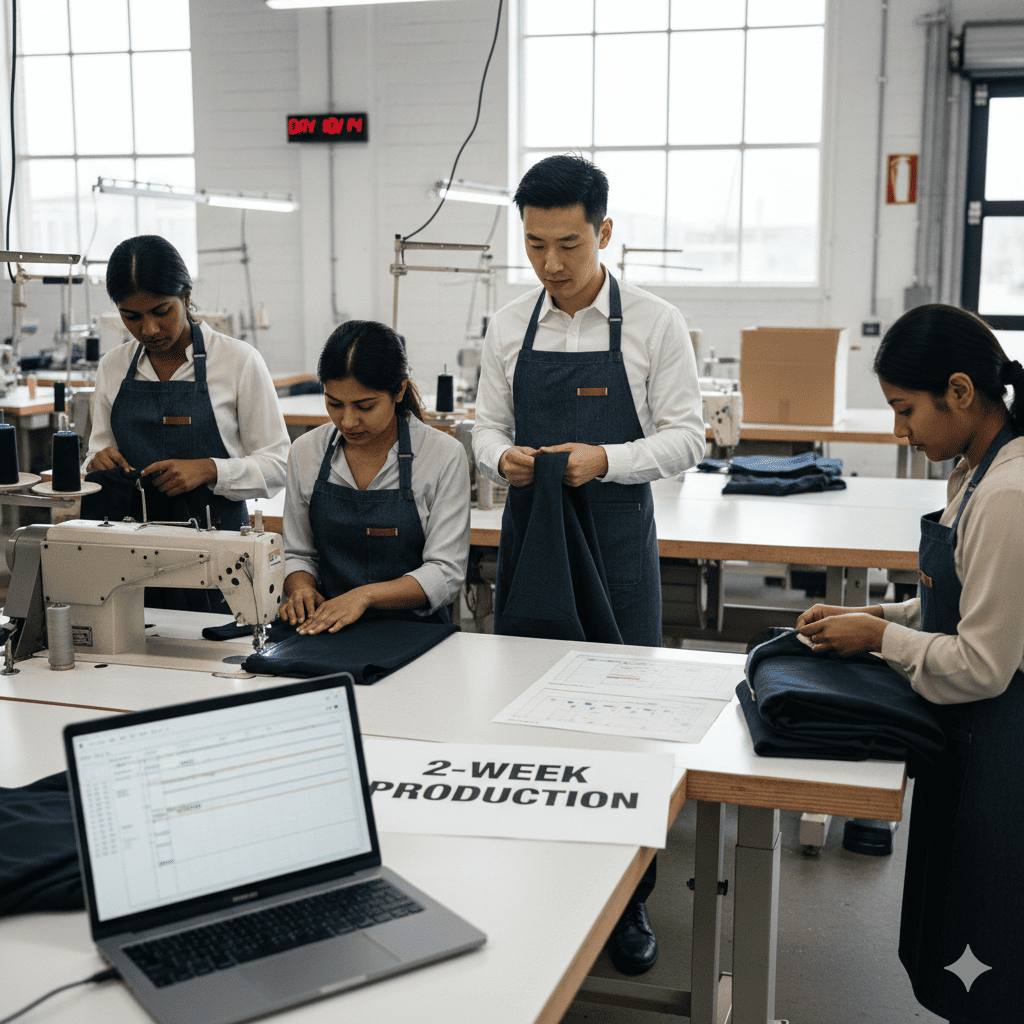 Fast Turnaround Clothing Manufacturers UK: 2-Week Production
