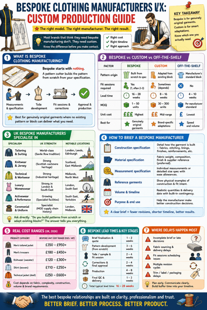 Bespoke clothing manufacturing guide