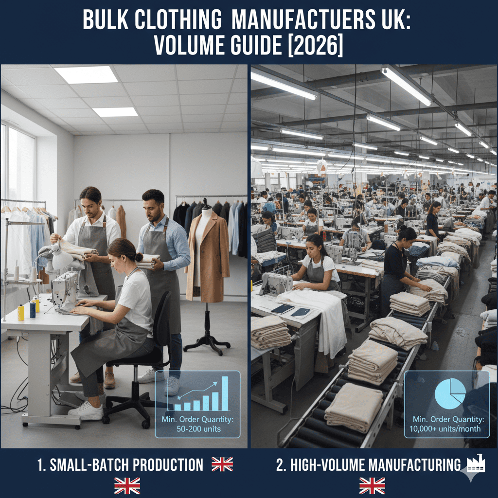 Bulk Clothing Manufacturers UK: Volume Guide