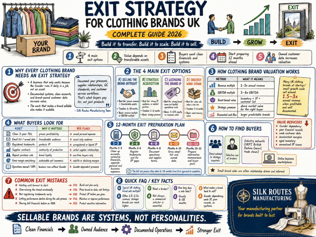 Exit strategy guide for clothing brands