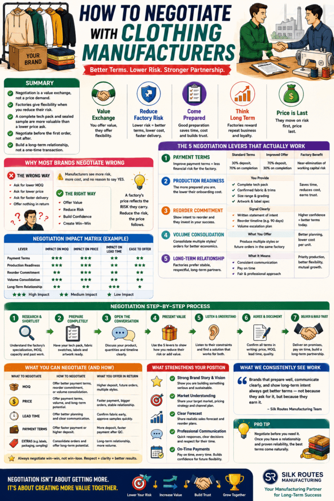 How to negotiate with manufacturers
