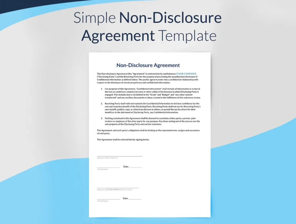 Manufacturer NDA Template