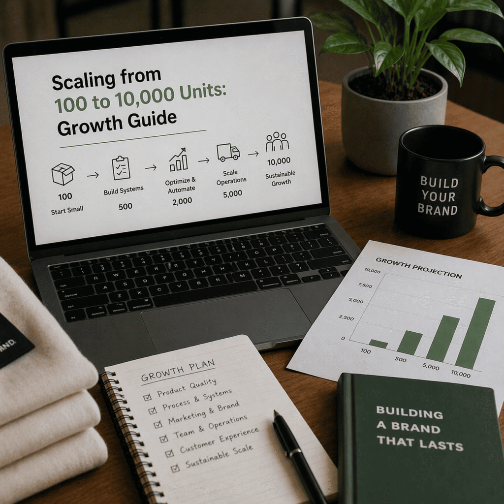 Scaling from 100 to 10,000 Units: Clothing Brand Growth Guide [UK 2026]