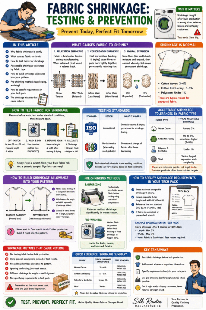 Fabric shrinkage testing and prevention guide