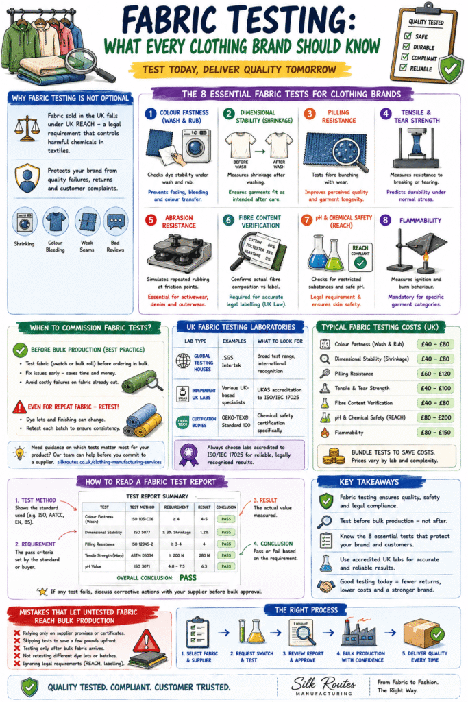 Fabric testing guide for clothing brands