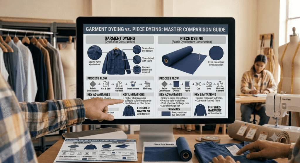 Garment Dyeing vs Piece Dyeing - Comparison