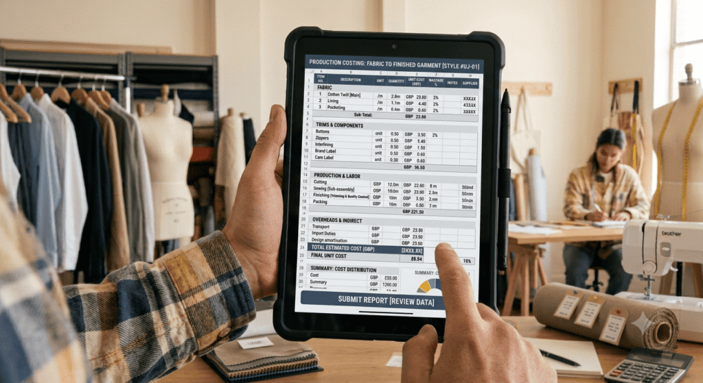 Production Costing: Fabric to Finished Garment