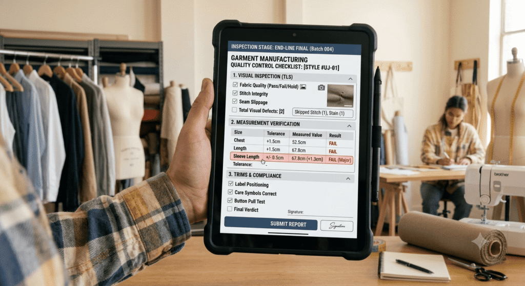 QC Checklist for Clothing Manufacturing
