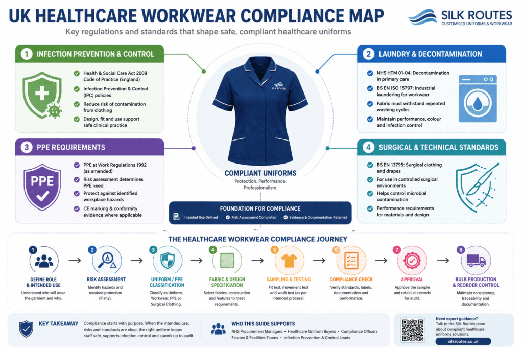 UK Healthcare Workwear Compliance Map